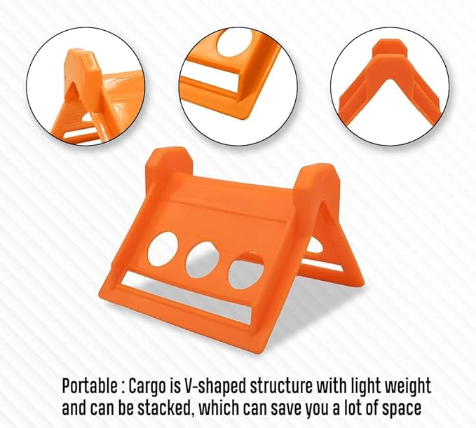 Mytee Products (20 Pieces Orange 4"x6" Flatbed Edge Protectors with Carrying Case - 4" Winch Ratchet Straps Corner Protectors for Flatbed Cargo Load