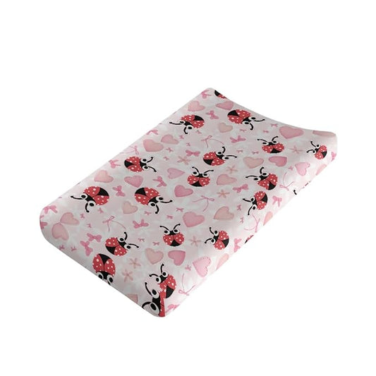 Ladybug Changing Pad Cover for Baby Soft Comfy Diaper Change Table Covers with Elastic Edge Breathable Cradle Mattress Sheets for All Season Gift for Holiday