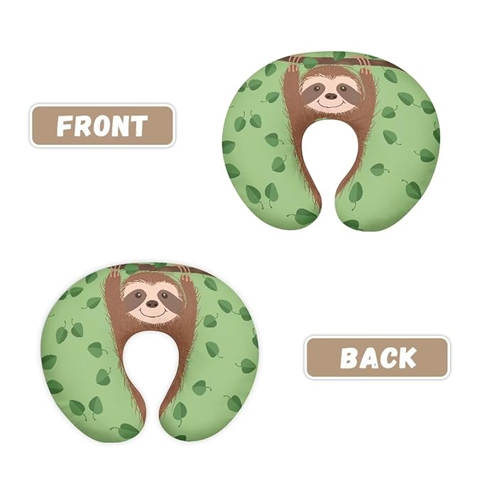 Forchrinse Funny Sloth Nursing Pillow Cover for Girls Princess Nursing Pillow Slipcover for Breastfeeding Moms,Easy to Care