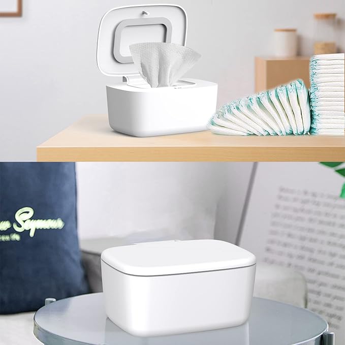 Wipes Dispenser, Wipe Holder for Baby, Refillable Wipe Container, Portable Press to Open, Non-Slip