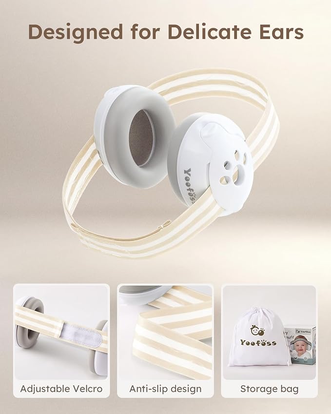 Yoofoss Baby Ear Muffs Noise Protection for Infants Up to 36 Months - Noise Cancelling Headphones for Ear Protection