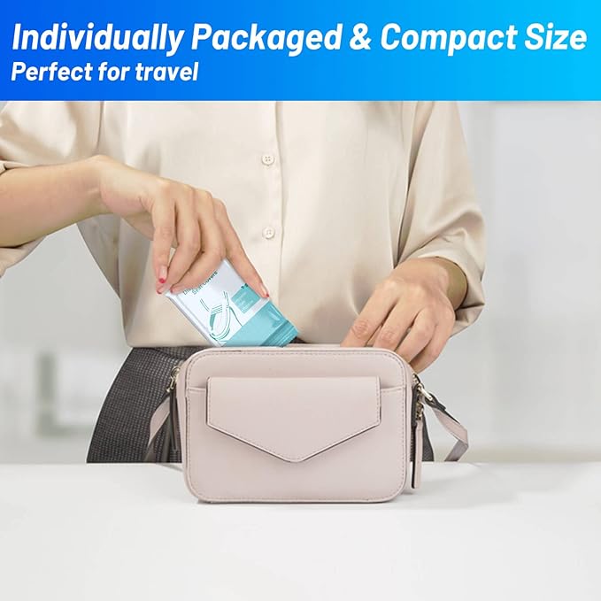 30 Pack Toilet Seat Covers Disposable100% Waterproof XL Individually Wrapped Disposable Toilet Seat Covers for Adults and Kids Potty Training, Travel Accessories for Public Restrooms Airplane Camping