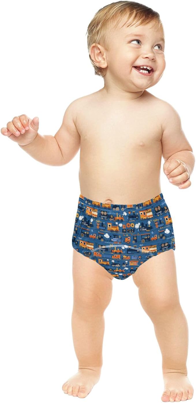 Baby Potty Training Undies Leakproof Sleep Underwear for Infant 3T Seamless Pattern Of Various Trains and Cars