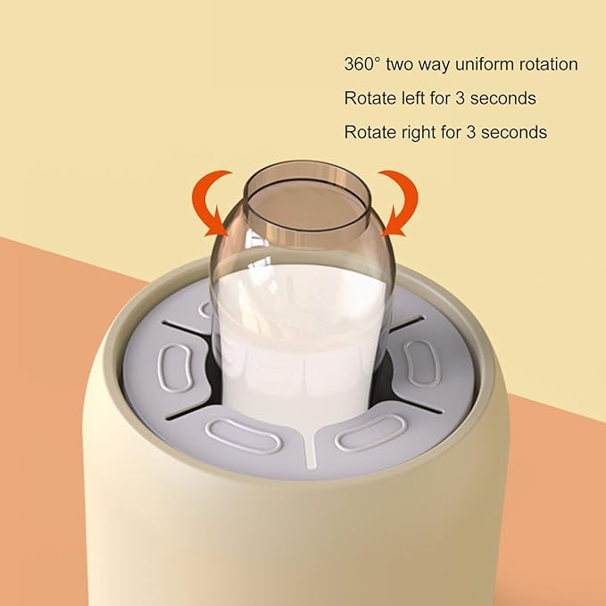 Baby Formula Mixer, 3 Gears Electric Automatic Baby Milk Bottle Shaker, Shake Milk Evenly and Less Bubbles, 1200mAh Battery, Prevent Bloating Infant Bottle Mixer