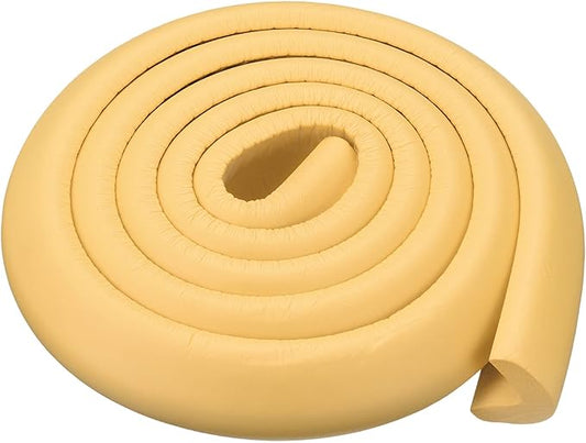 uxcell Corner Guards Edge Protectors 16.4ft(5M), Foam Safety Bumper L Shape for Furniture Corner Table Edge Guard, Wood
