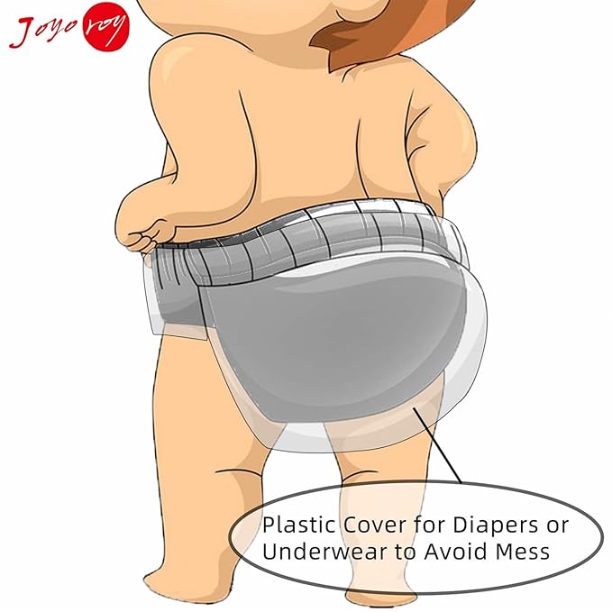 Joyo roy Plastic Underwear for Toddlers Cloth Diaper Cover Rubber Pants for Toddlers Diaper Covers for Boys Waterproof Rubber Underwear for Potty Training Reusable Plastic Pants for Potty Training 6T