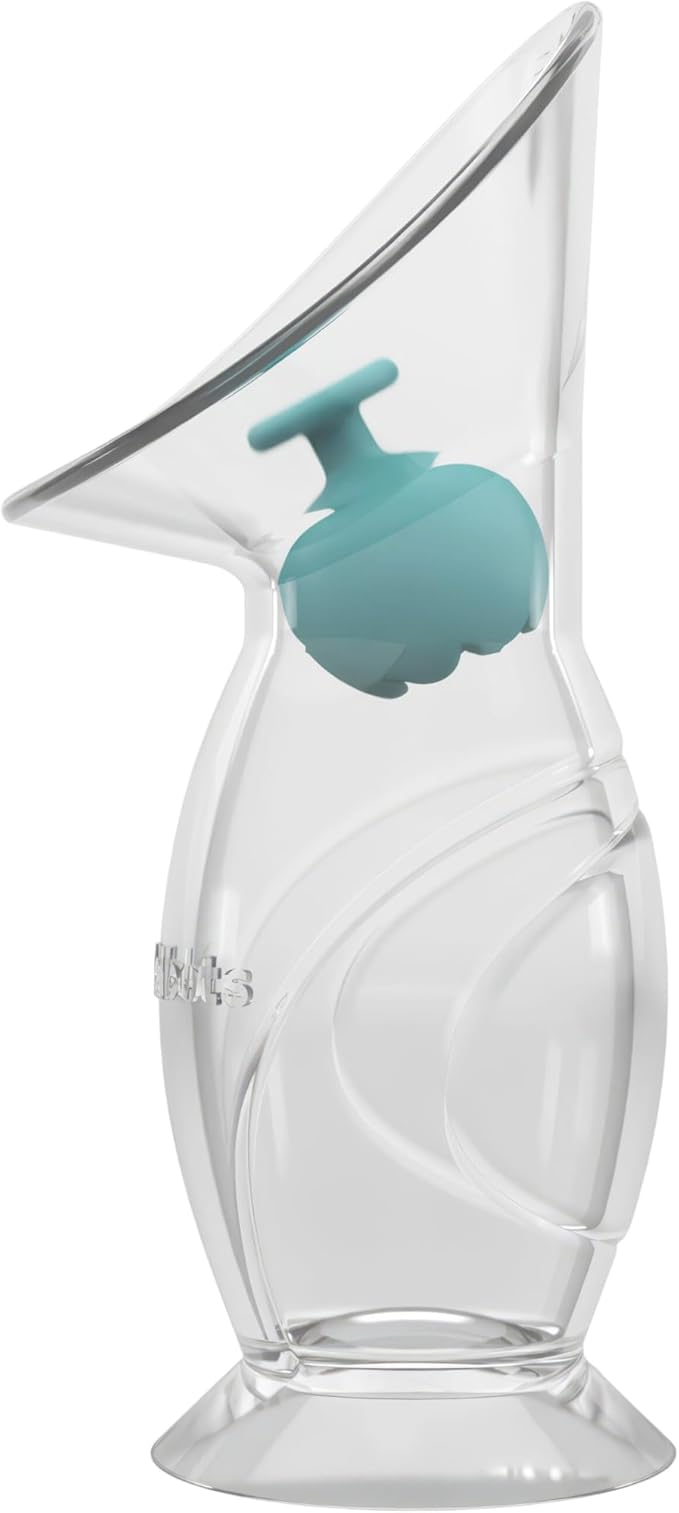 Dr. Talbot's Mom Silicone Breast Pump - 4 oz - Hands-Free, Noise-Free, Leak-Resistant Manual Suction Pump - Natural Silicone Cup, Ball Stopper & Suction Base - Breast Milk Collector for Breastfeeding