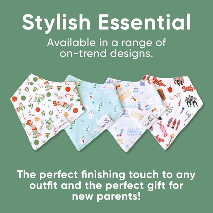 Copper Pearl Baby Bandana Bibs, 4 Pack