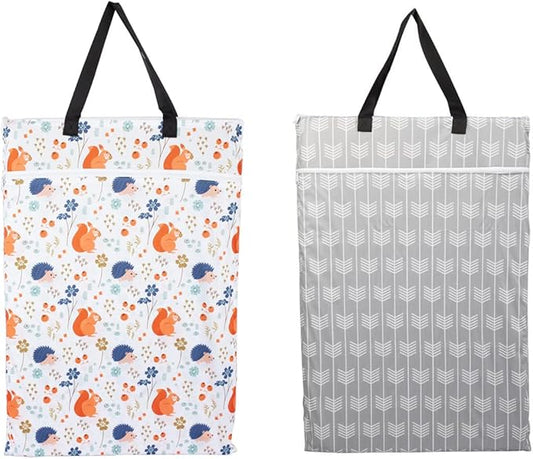2 Pack Large Hanging Wet Bags Laundry Pail Bags Cloth Diapers Reusable