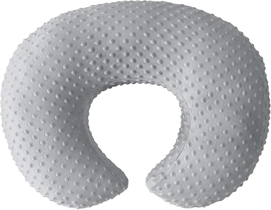 Nursing Pillow, Breastfeeding Pillows with Removable Cover for Mom with Breathable Filling, Ergonomic Baby Feeding Essentials for Bottle and Breastfeeding (Grey)