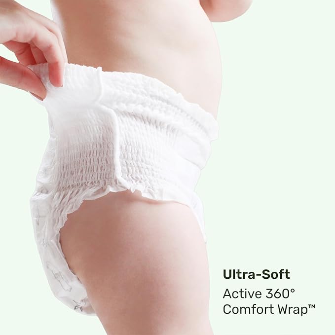Parasol Chlorine Free Disposable Diaper Pants, Size 6 (4T-5T) 72 Count, Pull Up-Style with RashShield Protection and Active 360 Comfort Wrap, Hypoallergenic Training Diaper