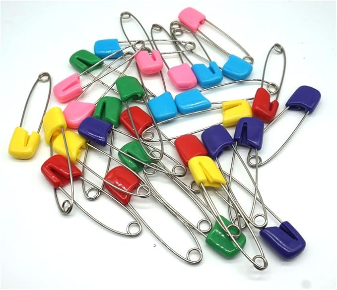 Baby Safety Pins Secure Clips for Fastening Baby Clothes Diaper Napkins 50pcs 60PCS 30PCS (Corlorful, 30 pcs)