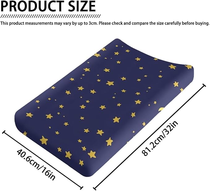 Stars Blue Sky Changing Pad Covers, Breathable Baby Change Table Cover Non Slip Change Sheet for Newborn Babies Boys Girls
