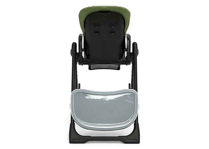 Jeep by Delta Children Classic Convertible 2-in-1 High Chair for Babies and Toddlers with Adjustable Height, Recline & Footrest - Dishwasher Safe Meal Tray, Olive Green