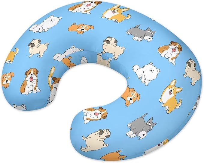 Puppy 2 Nursing Pillow Cases for Newborn Support for Breastfeeding, Bottle Feeding & Bonding Feeding Pillow Cover Stretchy Comfortable Pillow Slipcover Cover Only