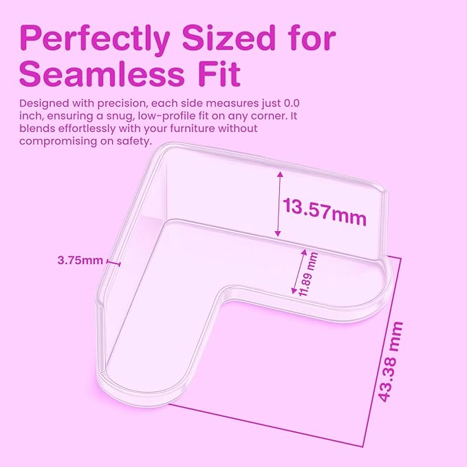 15 Pack Corner Protectors – Large L-Shaped Clear Edge Guards – High-Bond Adhesive Furniture Bumper – Crystal Clear Protectors for Sharp Corners on Tables & Cabinets