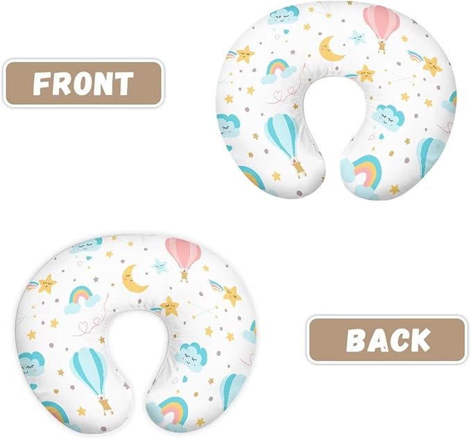Pillow Covers Soft and Adorable Nursing Cover for Breastfeeding Pillows Pillow Slipcover for Baby Girls Boys Newborn Nursing Pillows for Breastfeeding Lovely Clouds Stars Moon