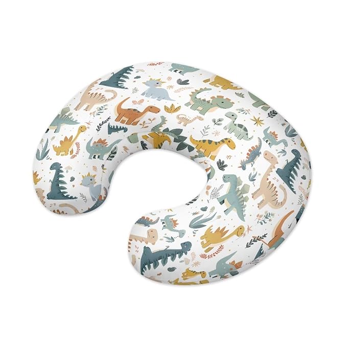 Dinosaur Nursing Pillow Cover Boy Breastfeeding Pillows Covers, Snug Fits Nursing Pillow Slipcovers for Boys Girls, Soft and Comfy