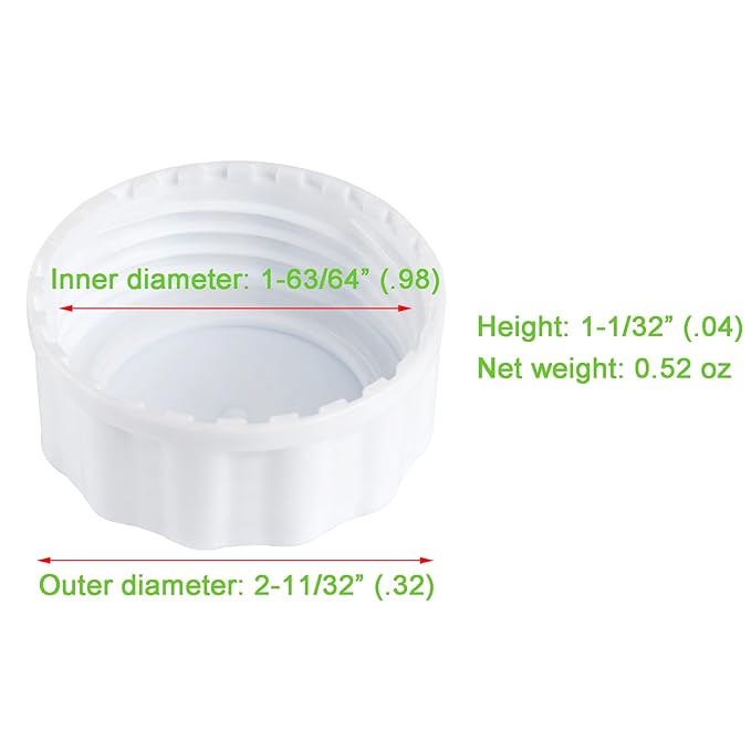 (12-PCs) Travel Bottle Caps Compatible with Avent Bottles, Bottle Lids Replacement White