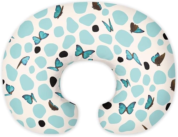 Butterfly 5 Nursing Pillow Cases 1 Pack for Breastfeeding Pillow Nursing Covers Pillow Slipcover Pillowcase Soft Fabric Fits Snug On Infant Feeding Cushion Cover Pillow Not Included
