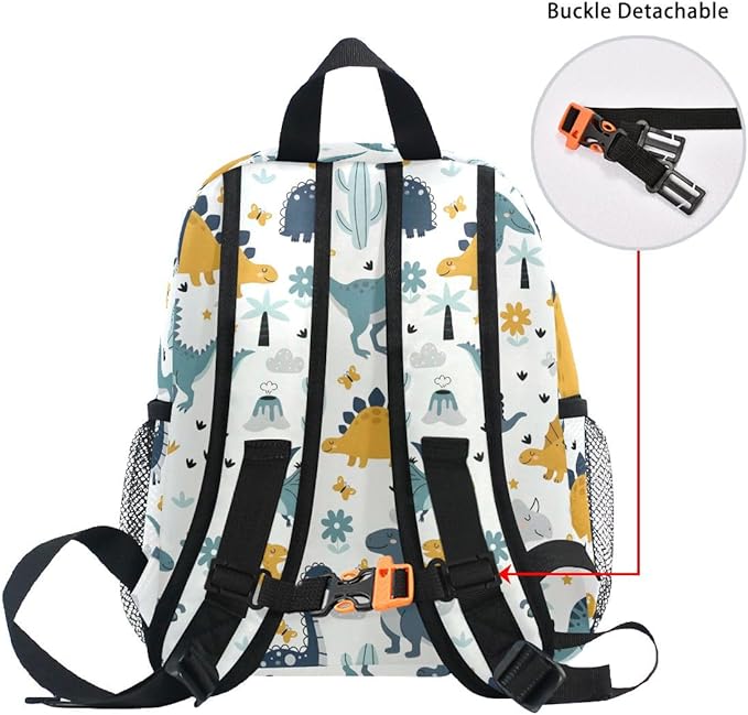 Toddlers Backpack Dinosaurs Tropical Plants Kids Bookbag for Boys Girls 3-7 Years Children Preschool Kindergarten Hiking Cute Mini Bags Elementary School Daypack