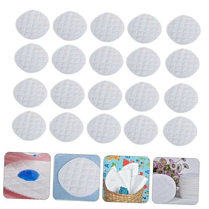 20pcs Washable Breastfeeding Pads Nursing Essentials for Sensitive Skin Feeding Pads for Lactating Mothers Soft Breathable Milk Savers