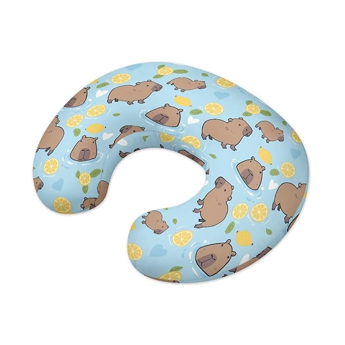 Orange and Capybara Nursing Pillow Cover Ultra Soft Comfortable Newborn Nursing Pillow Case Breathable and Skin Friendly