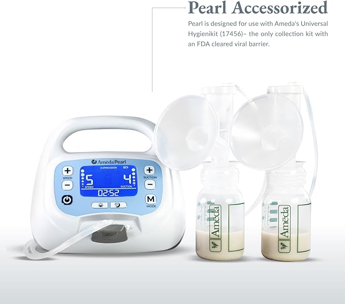 Ameda Pearl Hospital Grade Breast Pump | Ameda Electric Breast Pump | Rechargeable Battery | Medical Grade | Pumps for Breastfeeding