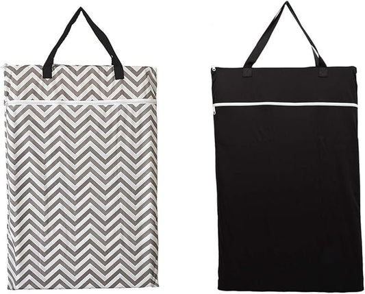 2 Pack Large Hanging Wet Bags Laundry Pail Bags Cloth Diapers Reusable