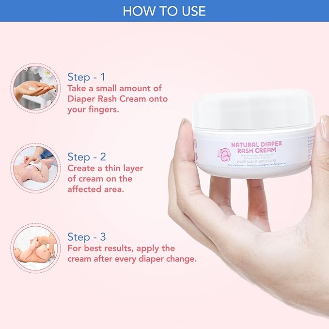 The Moms Co. Natural Diaper Rash Cream with Zinc Oxide, Organic Chamomile & Jojoba Oils, Oat Protein - 25g