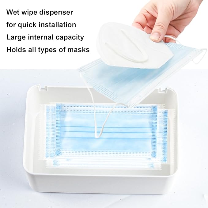1 Pcs Diaper Wipes Dispenser, Refillable Wipe Container, Wipe Container with Sealing Design Lid, Keep Wipes Fresh,Wet Wipes Cases (Black)