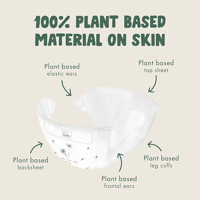Eco by Naty Baby Diapers - Plant-Based Eco-Friendly Diapers, Great for Baby Sensitive Skin and Helps Prevent Leaking (Size 3, 10 Count)
