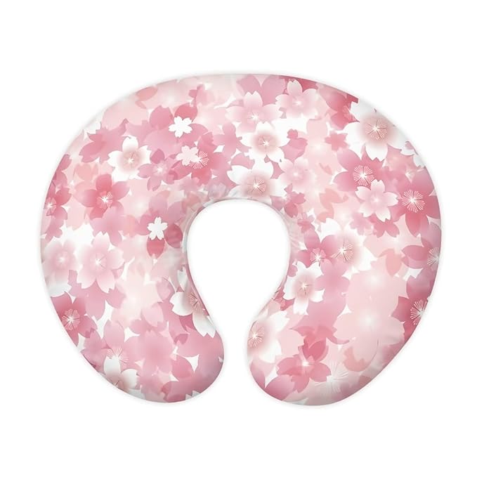 Cherry Blossom Nursing Pillow Cover for Breastfeeding, Fits Standard Nursing Pillow, Removable Cotton Cover, Pink
