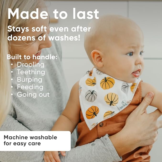 Copper Pearl Baby Bandana Bibs, 4 Pack