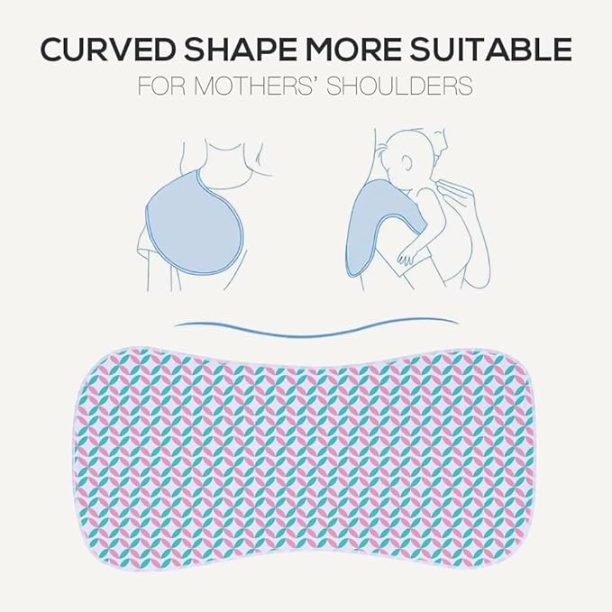 6 Pack Cotton Baby Burp Cloths Extra Absorbent Soft for Baby Boys and Girls
