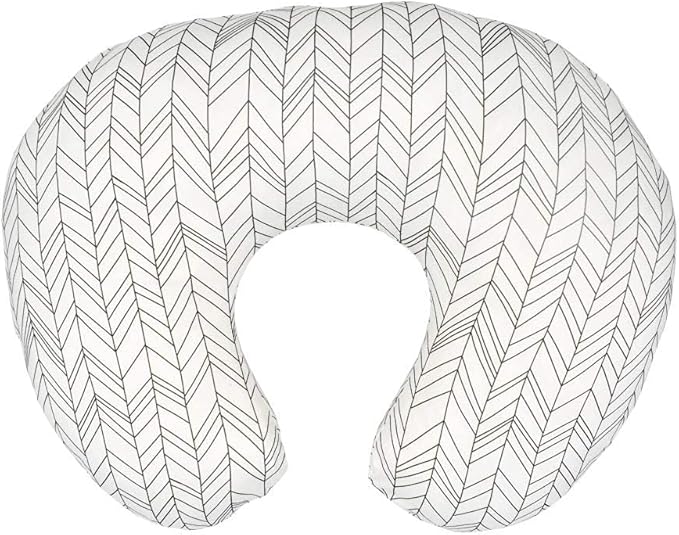 2 Pack Nursing Pillow Cover Slipcover for Breastfeeding Pillows, Soft and Comfortable Safely Fits On Standard Infant Nursing Pillows, Black