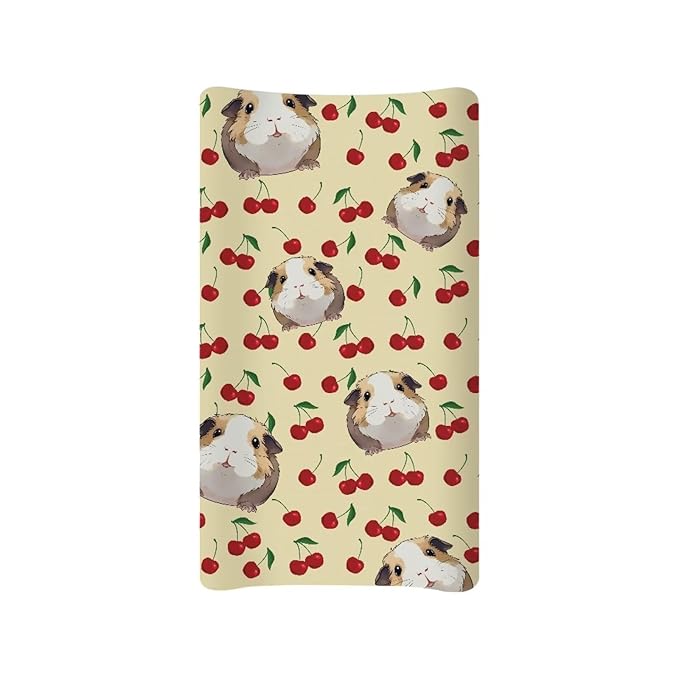 Hamster Baby Changing Pad Cover Boys Girls Cherry Changing Table Cover Soft Breathable Diaper Changing Pad Cover Sheets