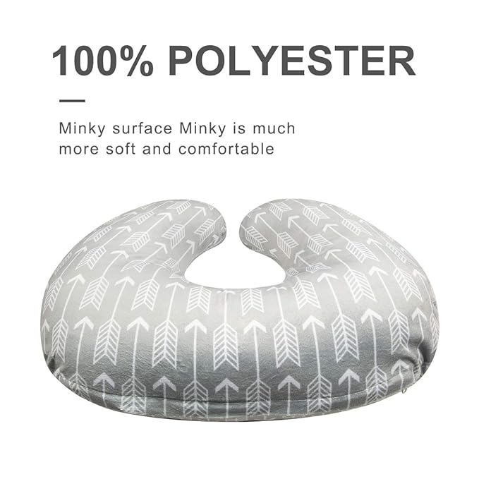 ALVABABY Minky Nursing Pillow Cover | Soft and Comfortable| Best for Breastfeeding Moms | Soft Fabric Fits Snug On Infant Nursing Pillows to Mothers While Breast Feeding MT-M01