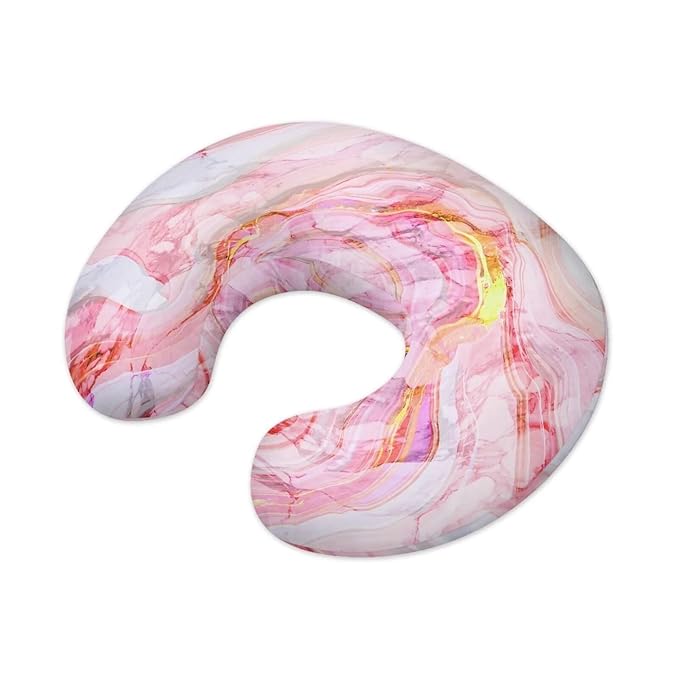 Pink Marble Print Nursing Pillowcase Baby Breastfeeding Slipcover Infant Newborn Nursery Bottle Pillowcase Comfortable and Easy to Clean
