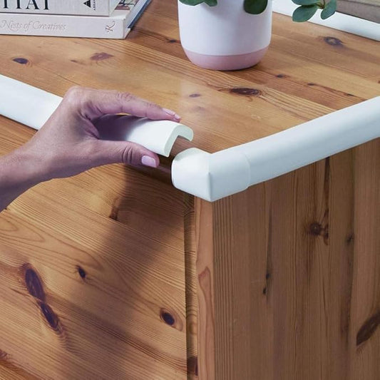 Toddleroo by North States - Foam Edge Protector Roll for Baby Proofing: Furniture Edge Safety Bumpers - 79 Inch Roll of Padding - White