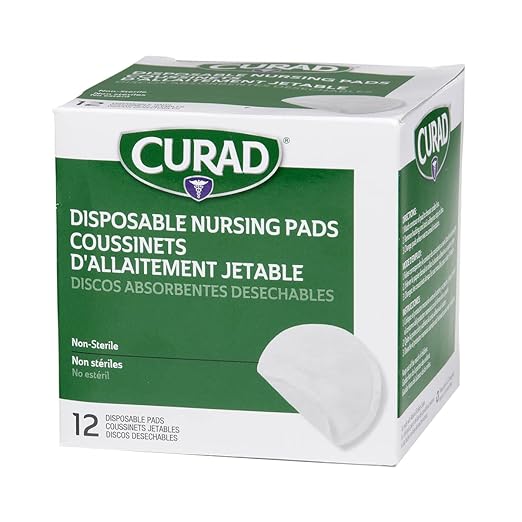 Curad Disposable Nursing Pads for Breastfeeding, Adhesive Strip (Case of 288)