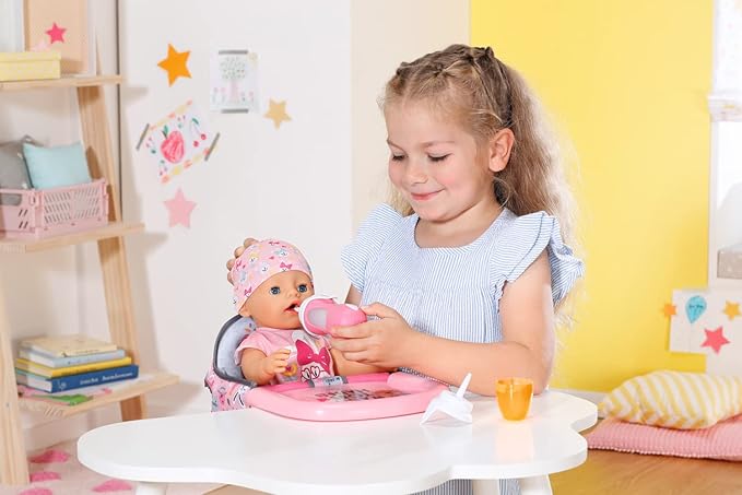 Zapf Creation 832493 Baby Born Interact. Flasche&Löffel 43cm