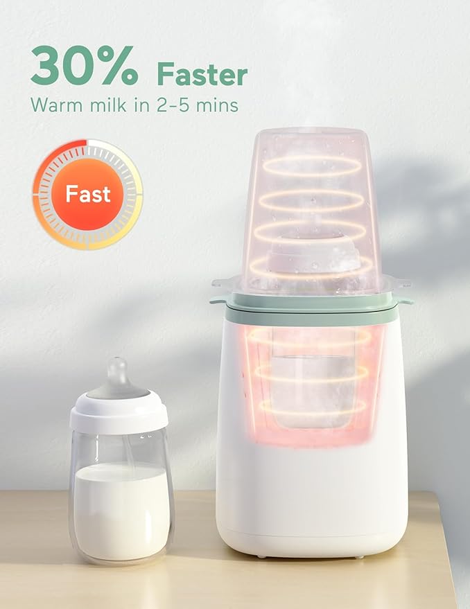 Momcozy Bottle Warmer & Momcozy Bottle Brush Kit Pink