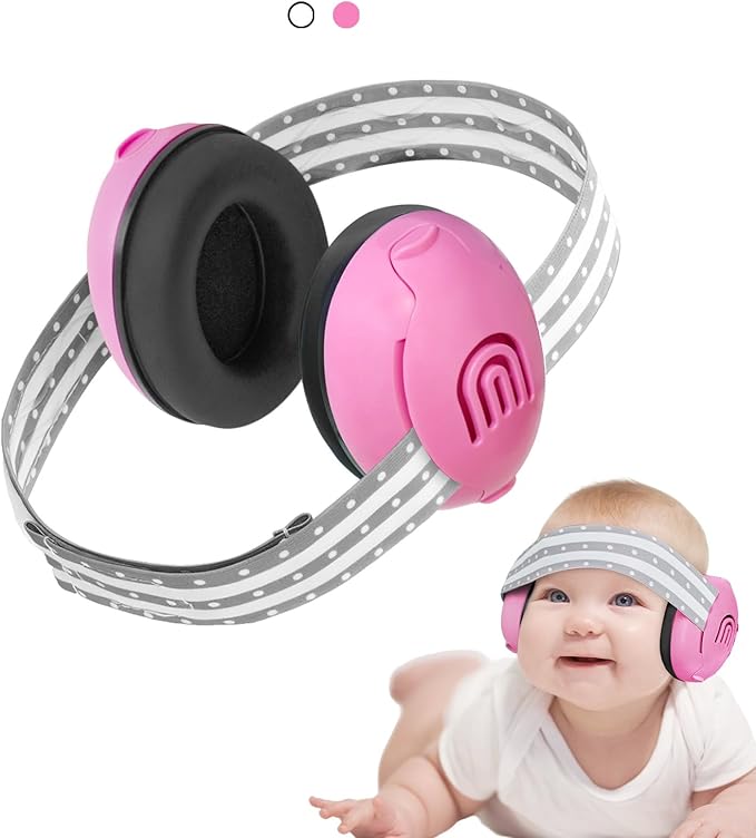 Adjustable Baby & Toddler Noise Cancelling Headphones - Ear Muffs for Kids 1-3 for Airplane Travel