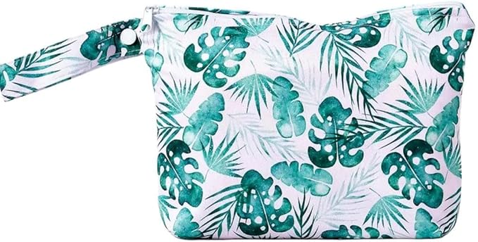 Waterproof Wet Bag with Wrist Strap, Reusable Zippered Pouch for Beach, Swim & Travel, Compact Cosmetic Toiletry Organizer Bag, 7.9 * 9.5 * 2 inches
