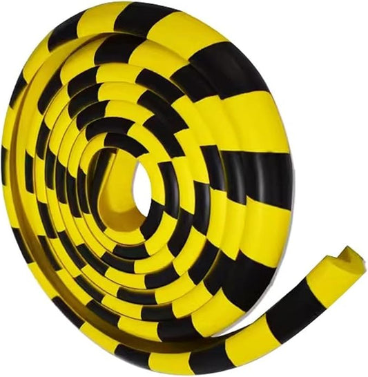 Wall Edge Corner Guards, 78.7in/2m Yellow Black Safety Bumpers, Self-Adhesive Foam Protector Padding, Warehouse Racks, Shelves, Garage & Equipment Protection (1, Yellow+Black, 78.7in/2m)