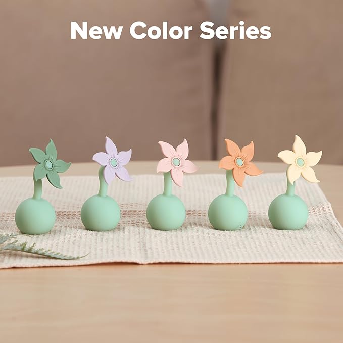 haakaa Manual Breast Pump Flower Stopper (Lavender) - Made of Premium Silicone, BPA Free, Compatible with All haakaa Breast Pumps