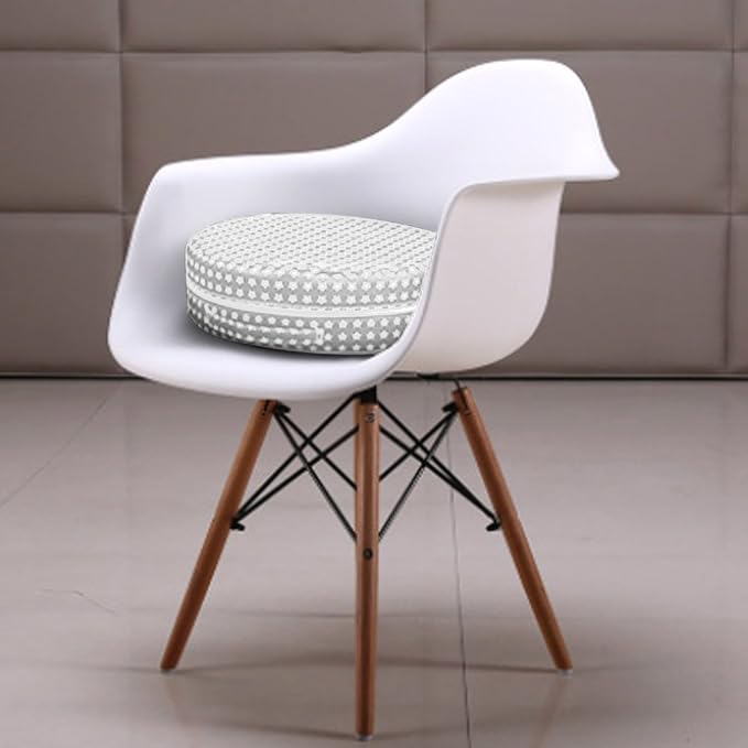 Zicac Kids' Anti-Slip Chair Seat Cushion - High Chair Dining Seat Pad Dismountable Round Booster Seat Cushion (Gray)