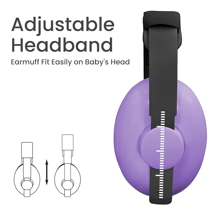 Baby Headphones for Noise Protection - Infant Ear Muffs Noise Protection - Toddler Noise Cancelling Headphones - Baby Ear Protection for 0 to 36 Months, Adjustable - Puper