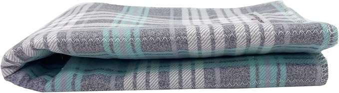 Infant Burping Cloth, Burp Cloths for Baby Boy or Girl, Soft and Absorbent - Cotton Reusable Spit Up Rags, XLarge, 1 Count (Plaid)